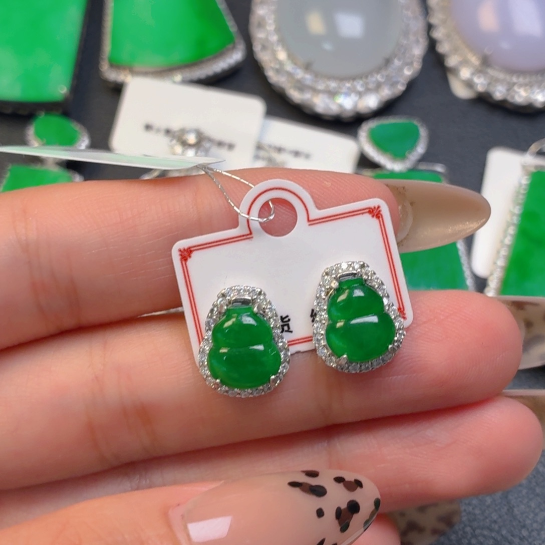 翡翠银S925镶嵌颈饰