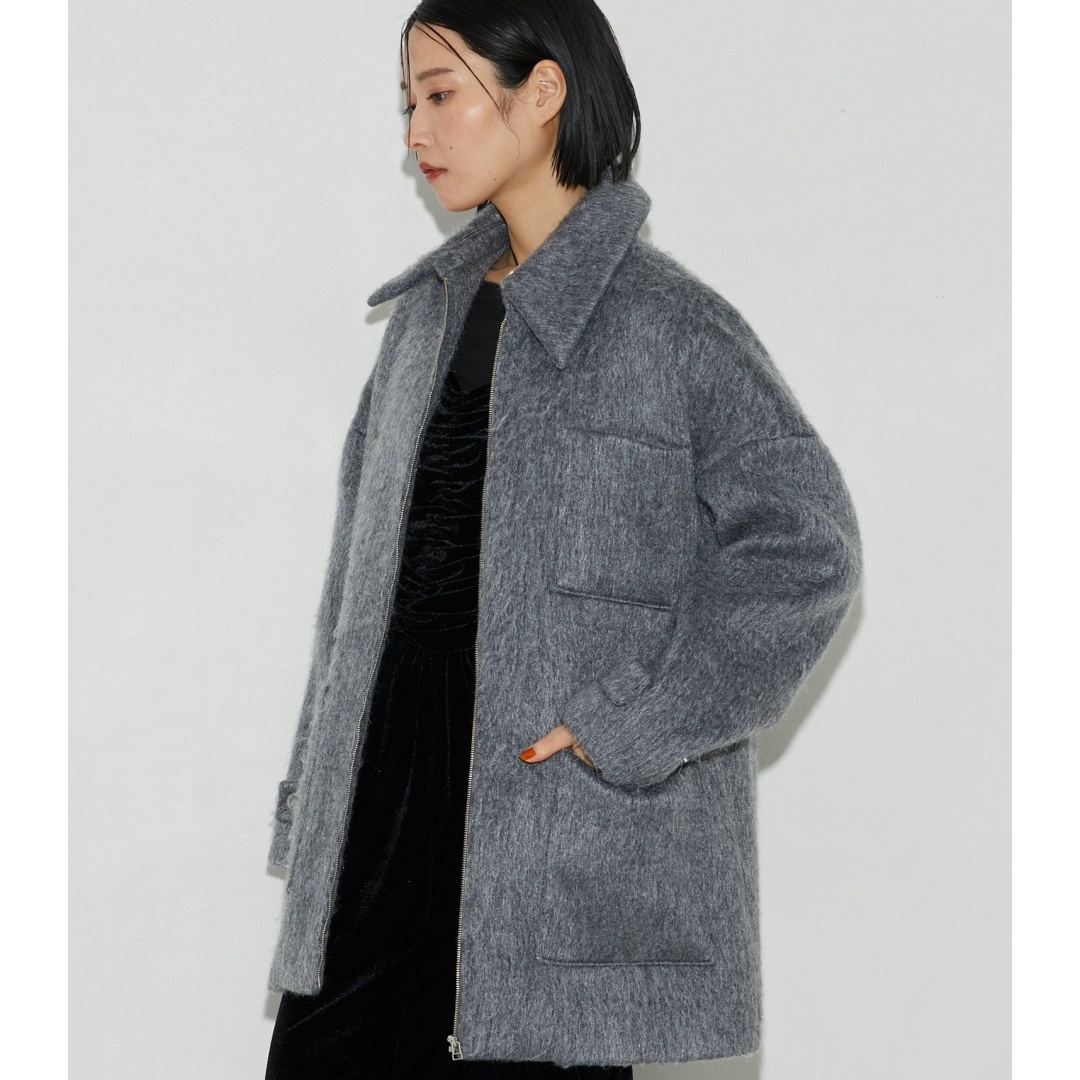 【Montendre】 春季新款 F 时尚休闲气质百搭毛茸茸毛呢外套