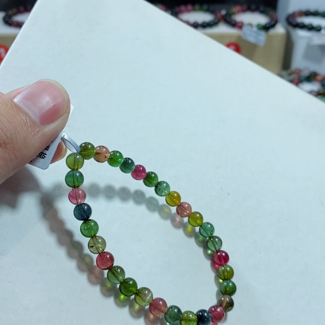 碧玺手链未镶嵌咚**盐碧玺