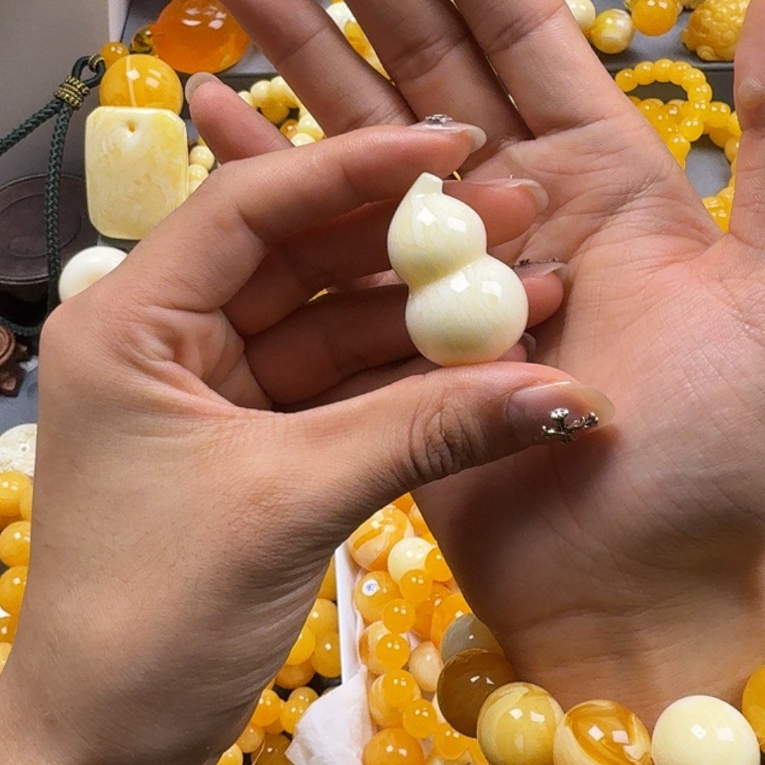 蜜蜡珠宝奇石未镶嵌虎皮葫芦