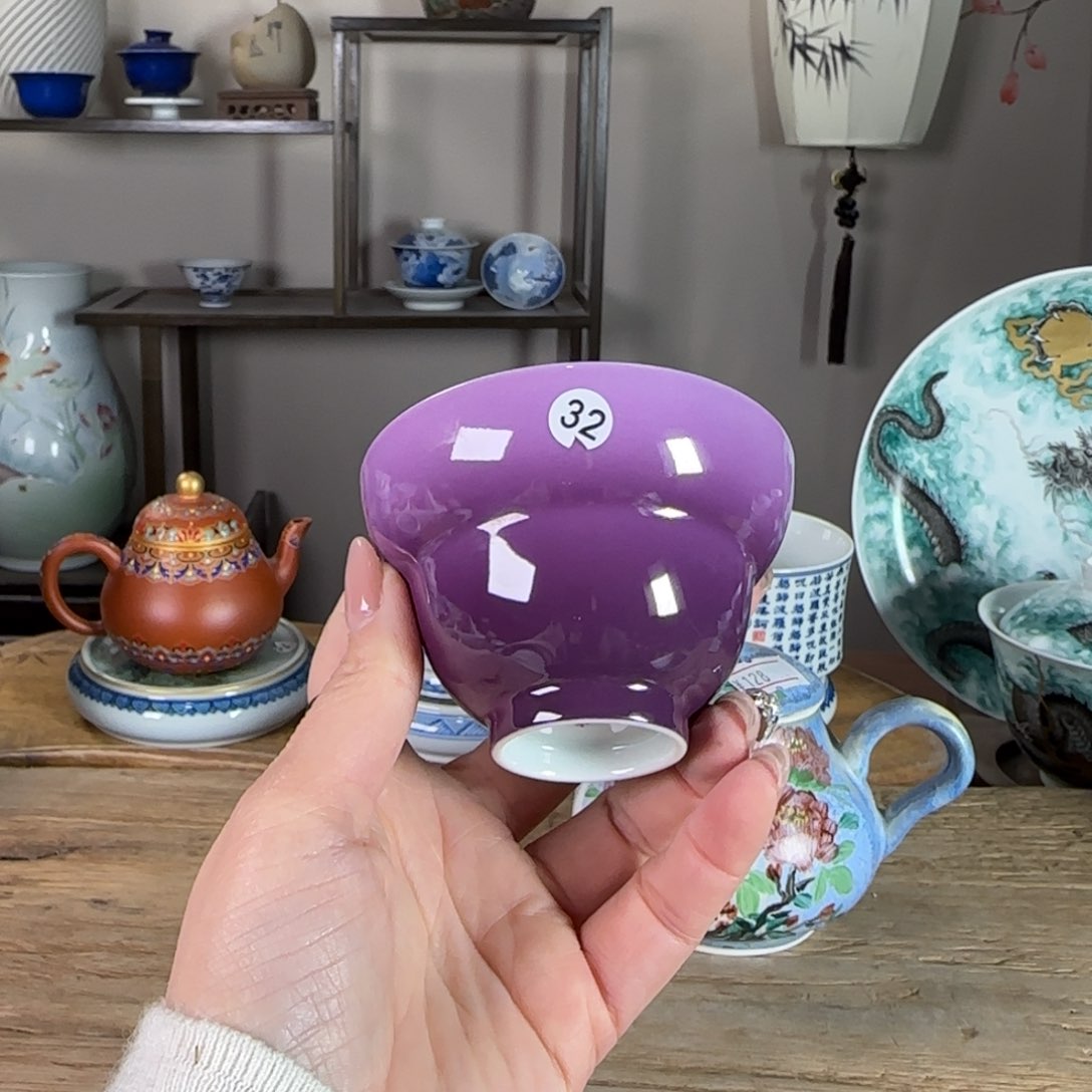 杯景德镇陶瓷柴烧多人