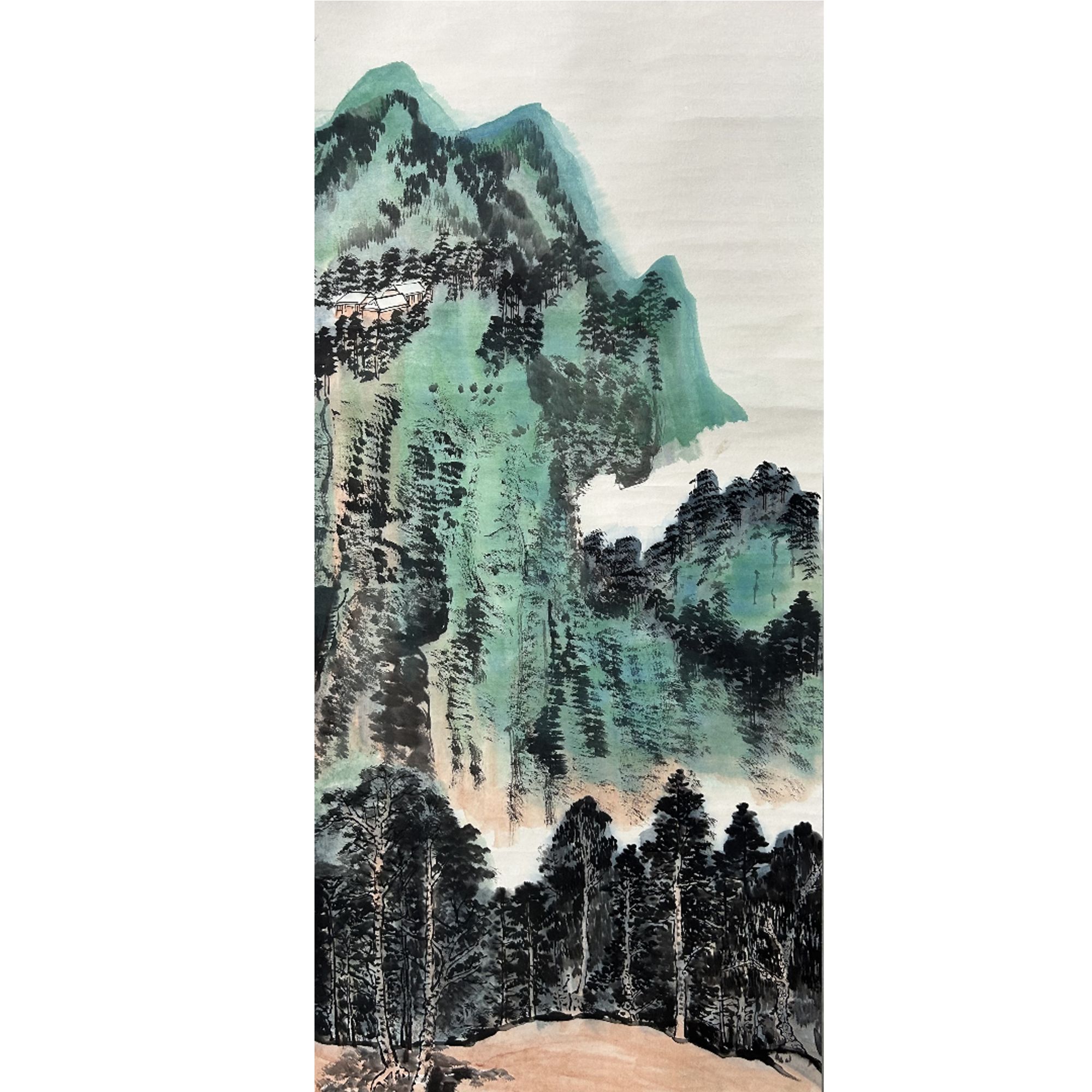 4-046 山水 尺寸135*64 纸本立轴