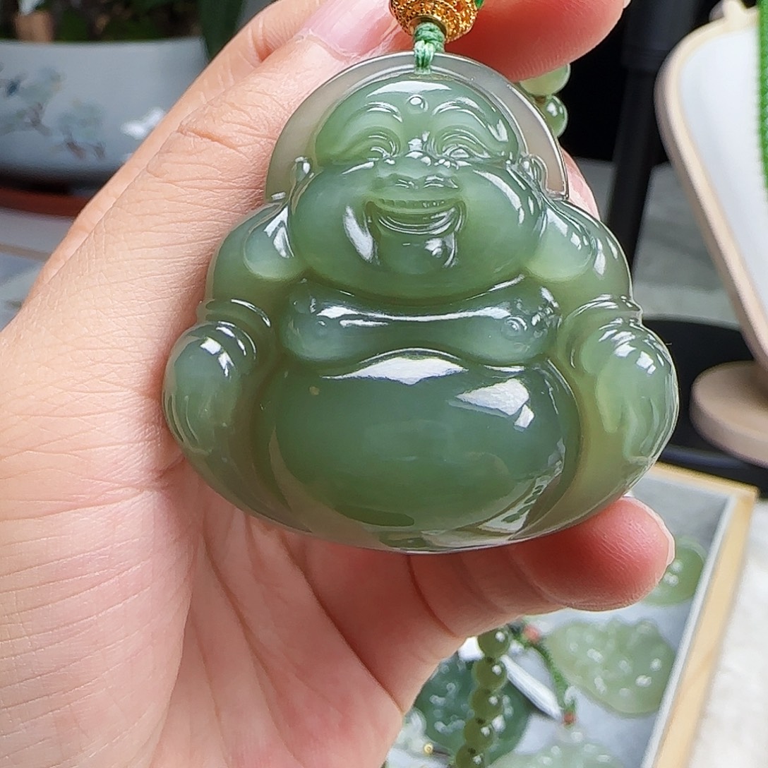 和田玉足金镶嵌颈饰45