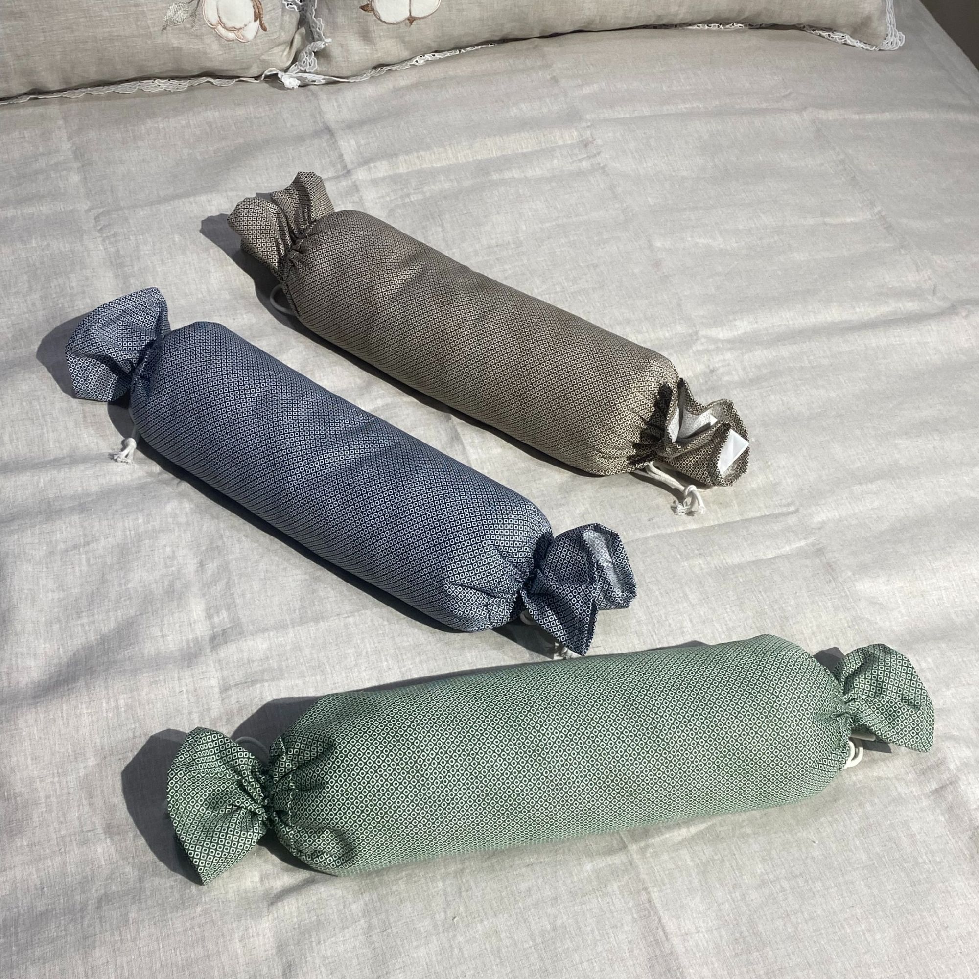 [糖果枕]护颈针织花纹37cm*12cm+10cm