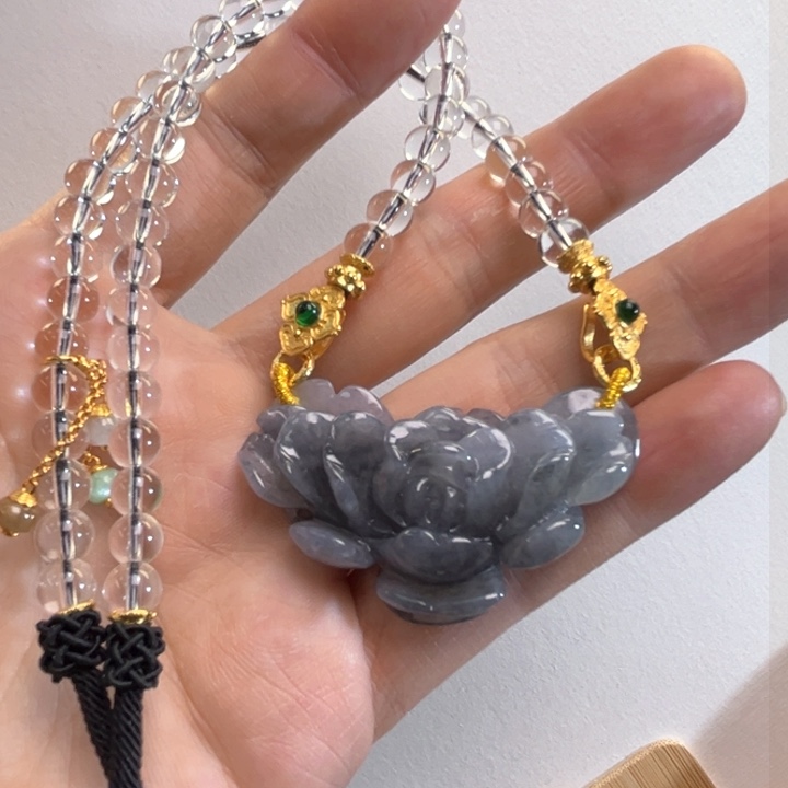 翡翠吊坠(赠链)未镶嵌代编织