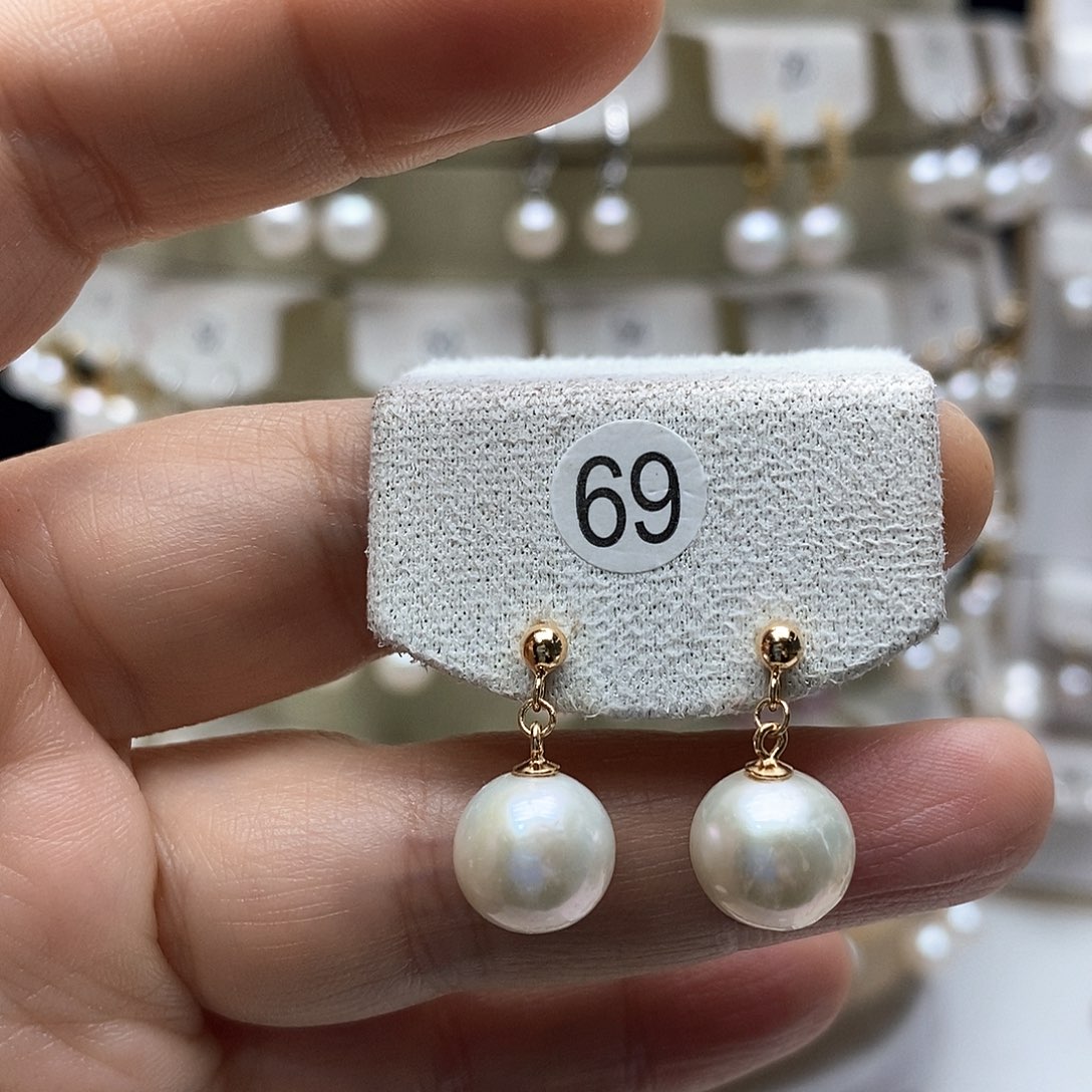 淡水珍珠耳饰银S925镶嵌如*