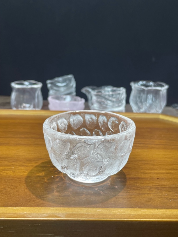 【达明】原矿水晶中式高档轻奢手工家用茶桌功夫茶具锤纹杯