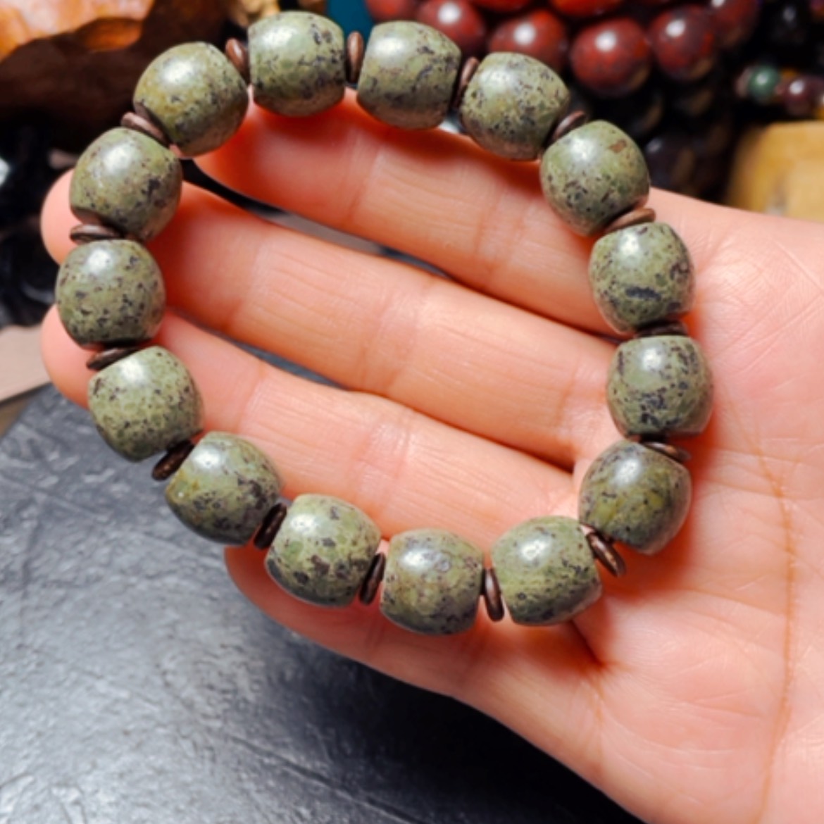 【闪购商品】新疆天宝石细胞舍利硅化铁泥石工艺品碧玺（处理）小*滨