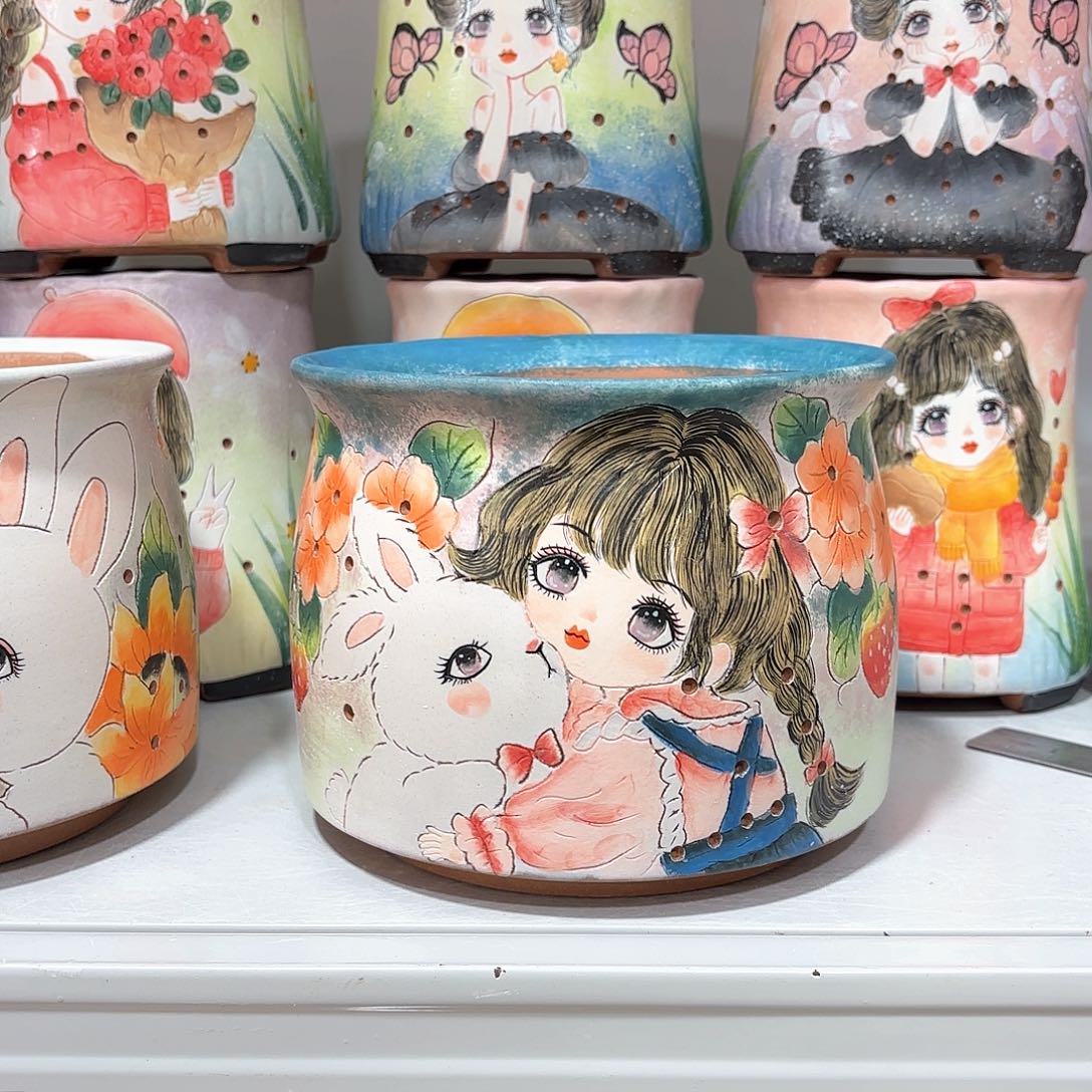 紫砂花盆手工花盆默认微瑕15/12