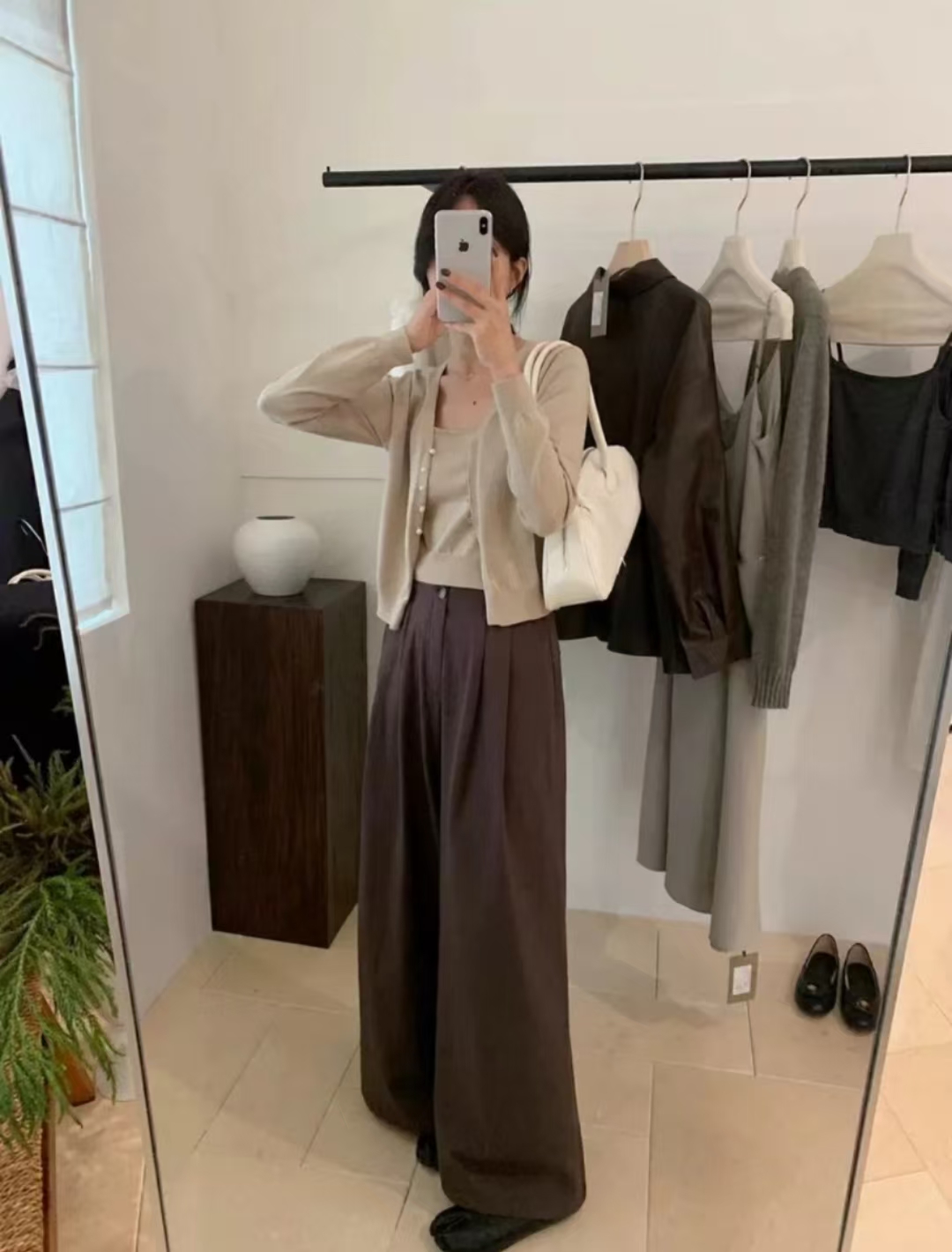 【纯棉 -做过洗水-后期不缩水】气质阔腿裤女2025秋纯棉高腰直筒裤