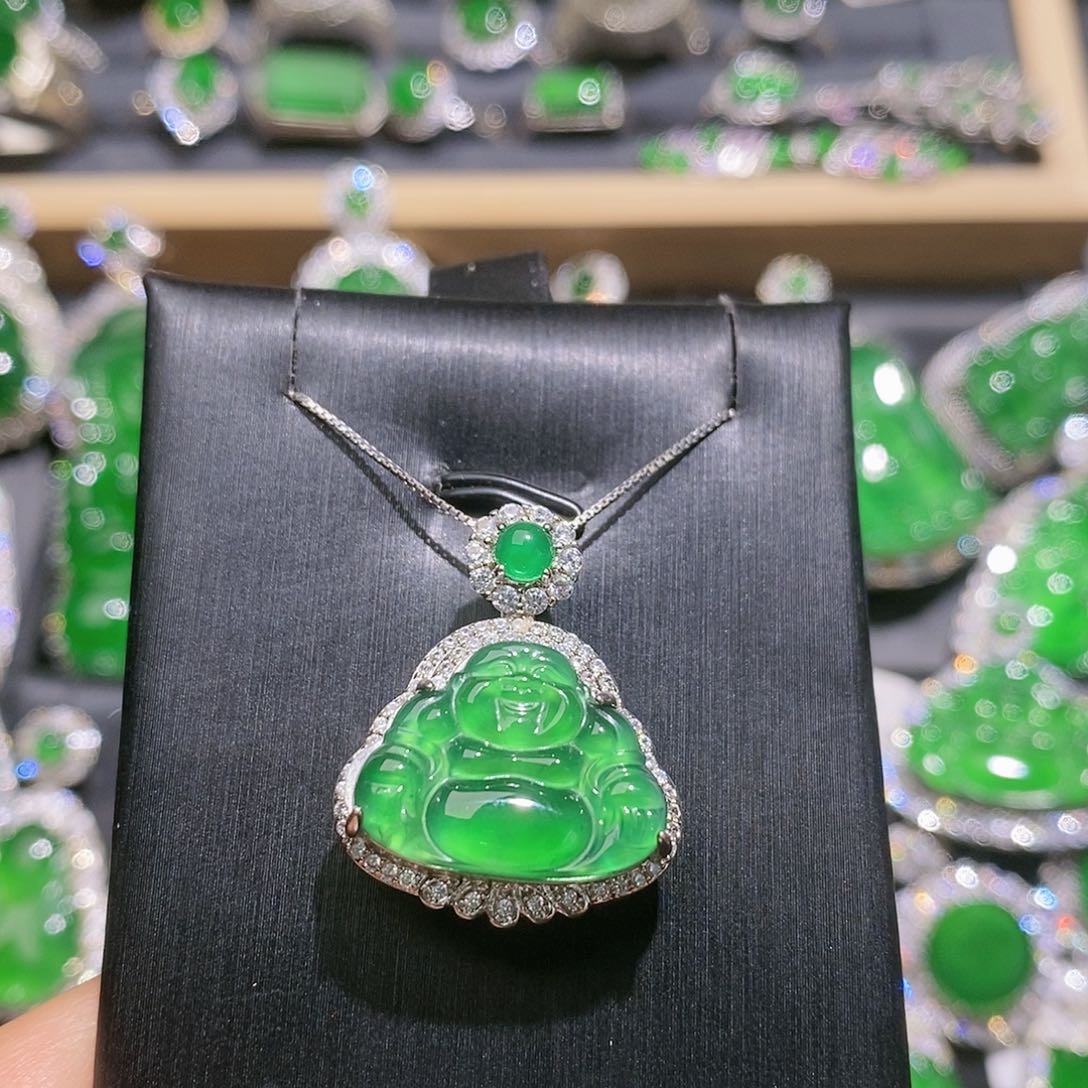 翡翠颈饰未镶嵌吊坠14