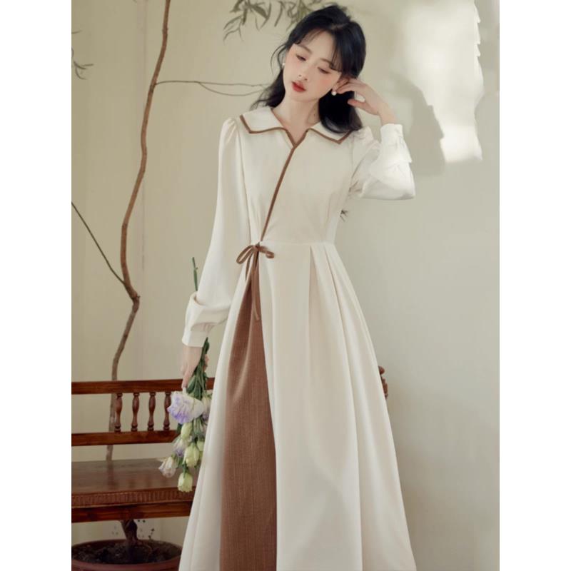 【花姐推荐】301-400端庄大气减龄款文艺连衣裙显瘦秋季