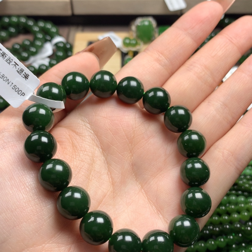 【闪购商品】和田玉（碧玉）手串未镶嵌摩***默