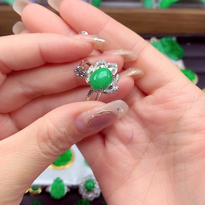 翡翠颈饰银S925镶嵌翡翠 