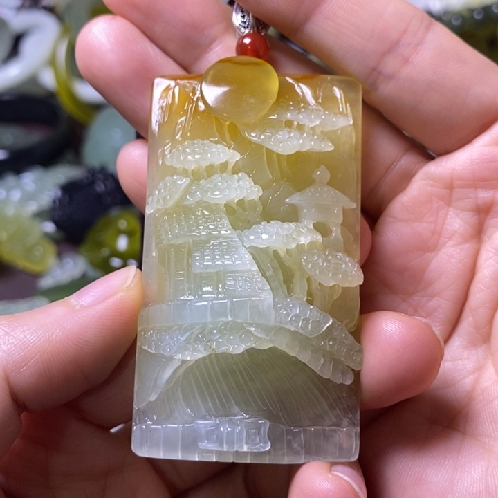 岫玉岫玉挂件未镶嵌