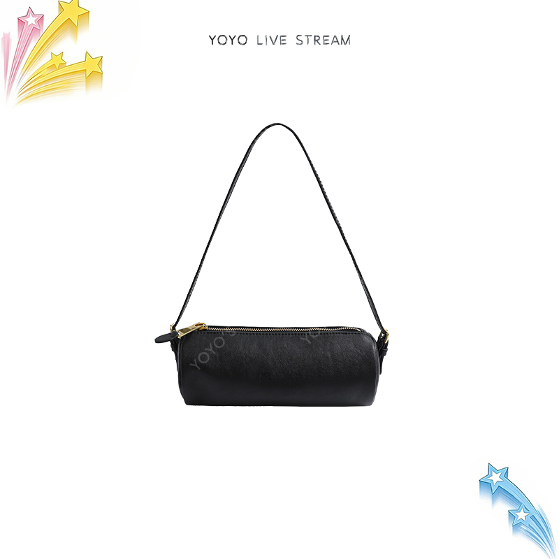 FORNI 人气圆筒 MIU风笔筒磨砂皮植鞣革腋下包