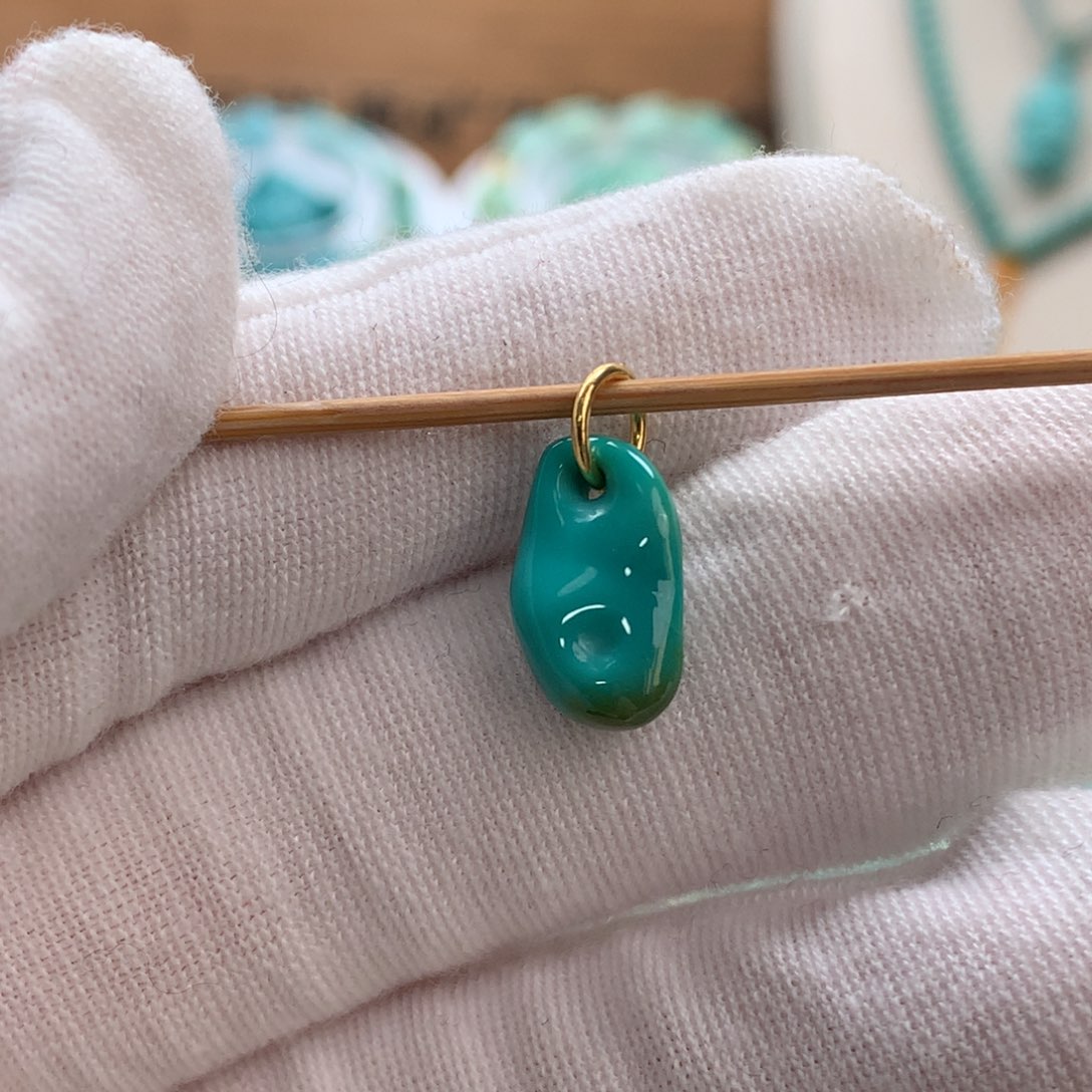 绿松石未镶嵌绿松石侧挂