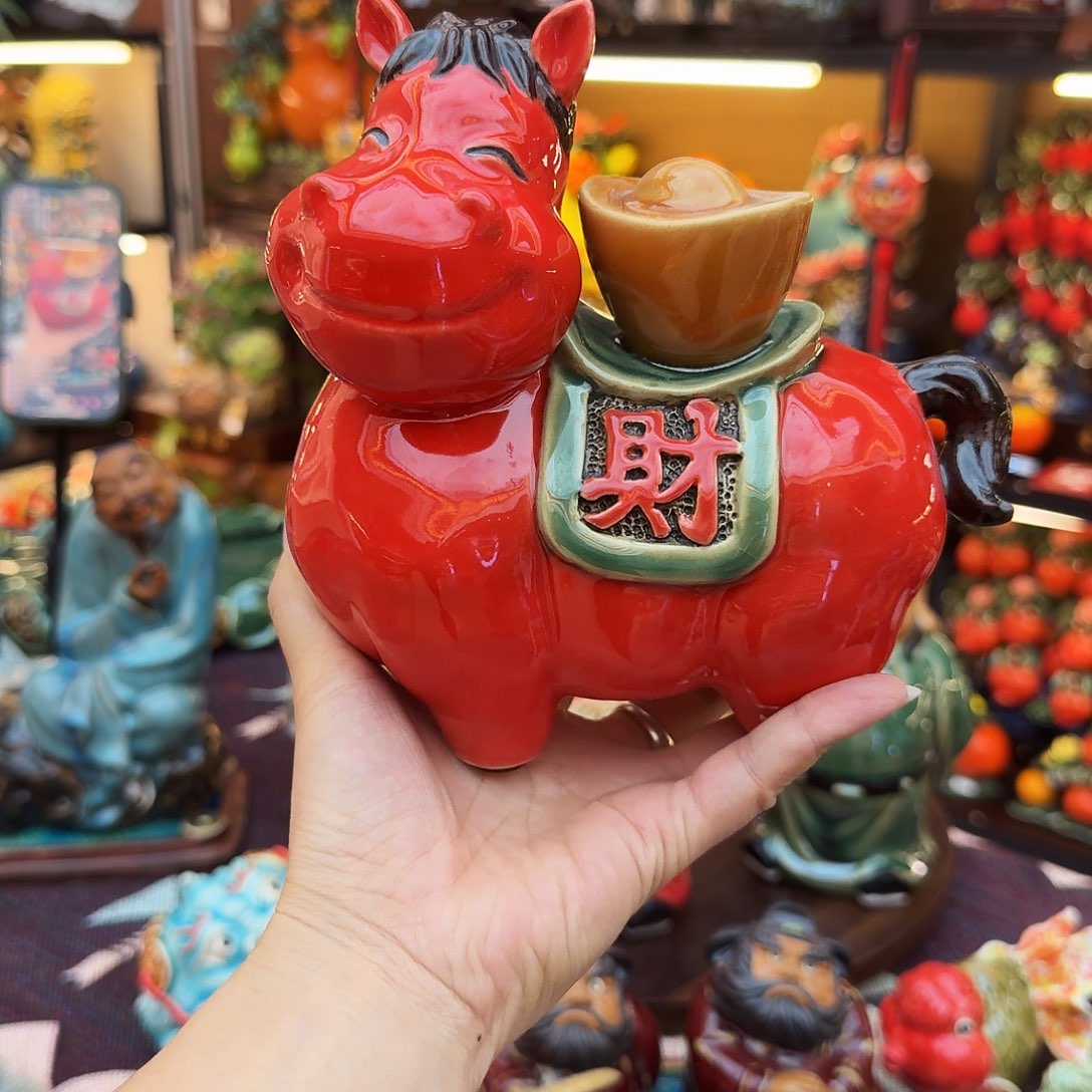 陶瓷马上发财精品