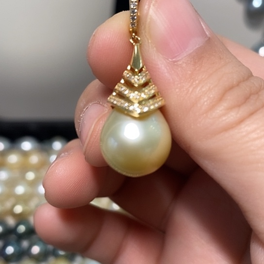 海水珍珠颈饰银S925镶嵌12.6