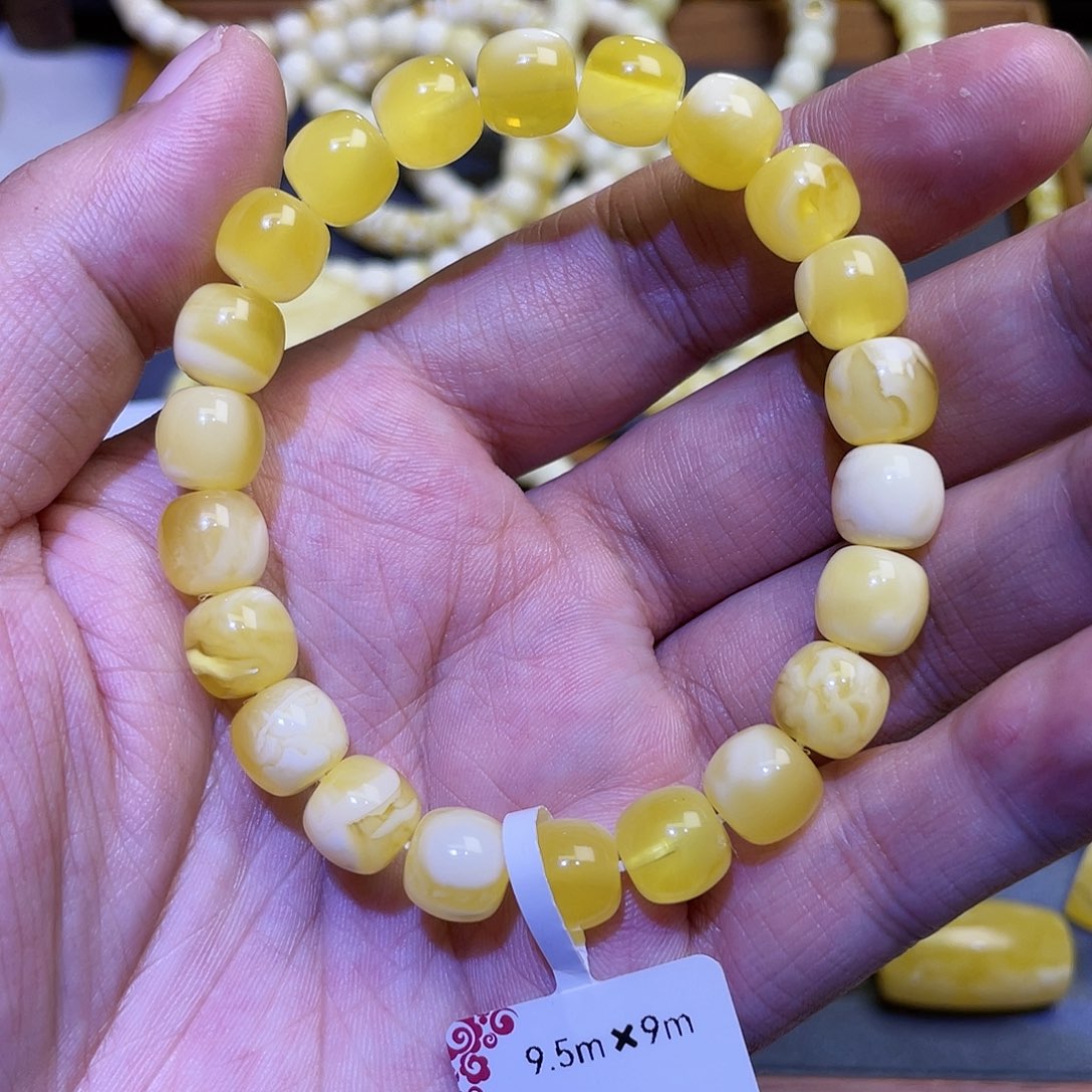 蜜蜡手串未镶嵌C98-108菊底妖花