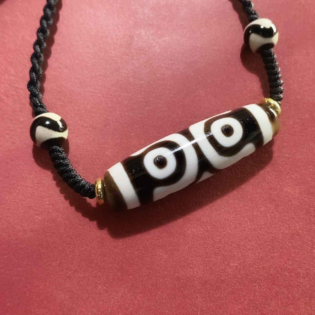 雨***界玛瑙/玉髓（覆膜）未镶嵌颈饰行运三眼