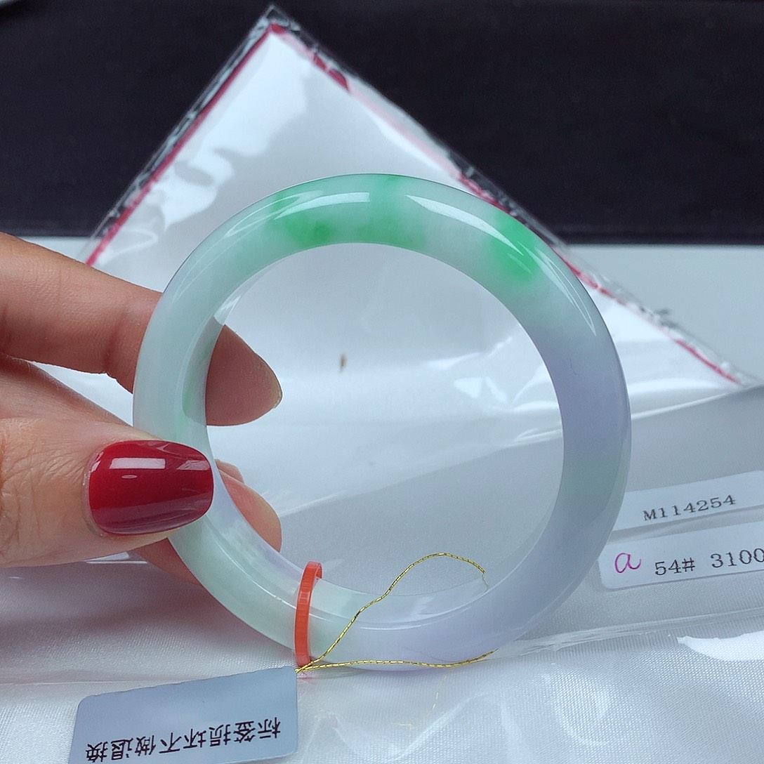 翡翠未镶嵌手镯54圈4254