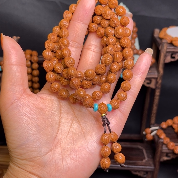 清***风吊坠桃核小龙纹脖挂