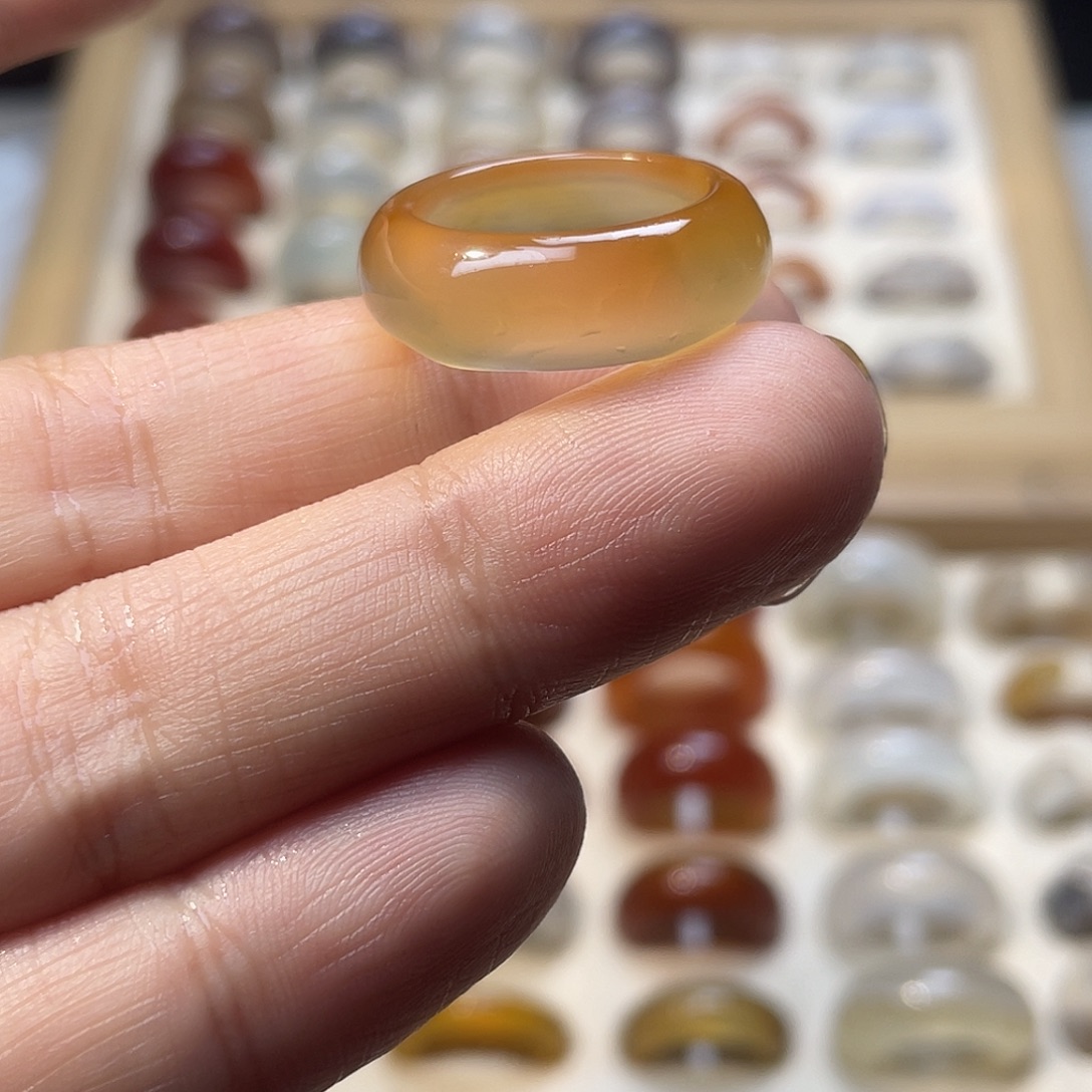 玛瑙/玉髓合金戒指A13港14不退换