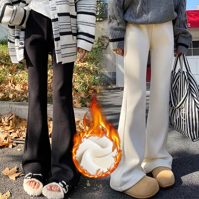  孕妇裤2025冬季新款外穿百搭显瘦加绒加厚灯芯绒微喇托腹裤女