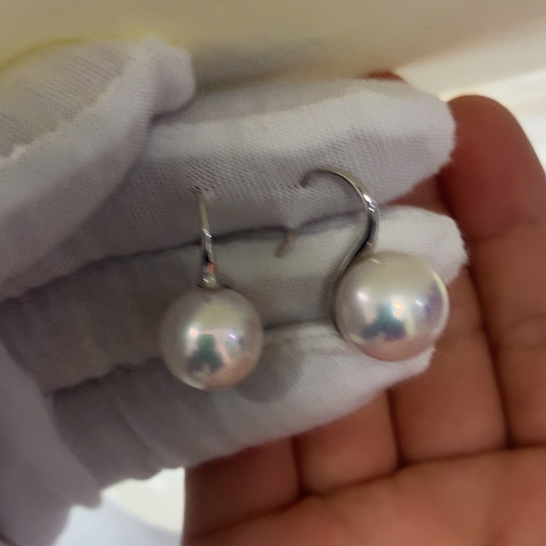 耳饰淡水珍珠银S925镶嵌