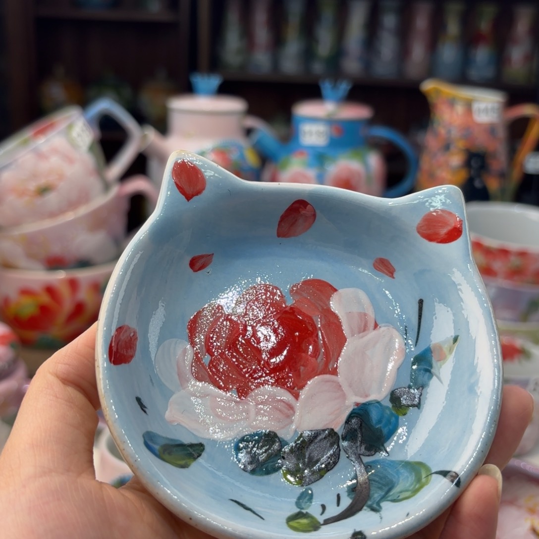 瓷片景德镇手绘高温釉下彩陶瓷茶具
