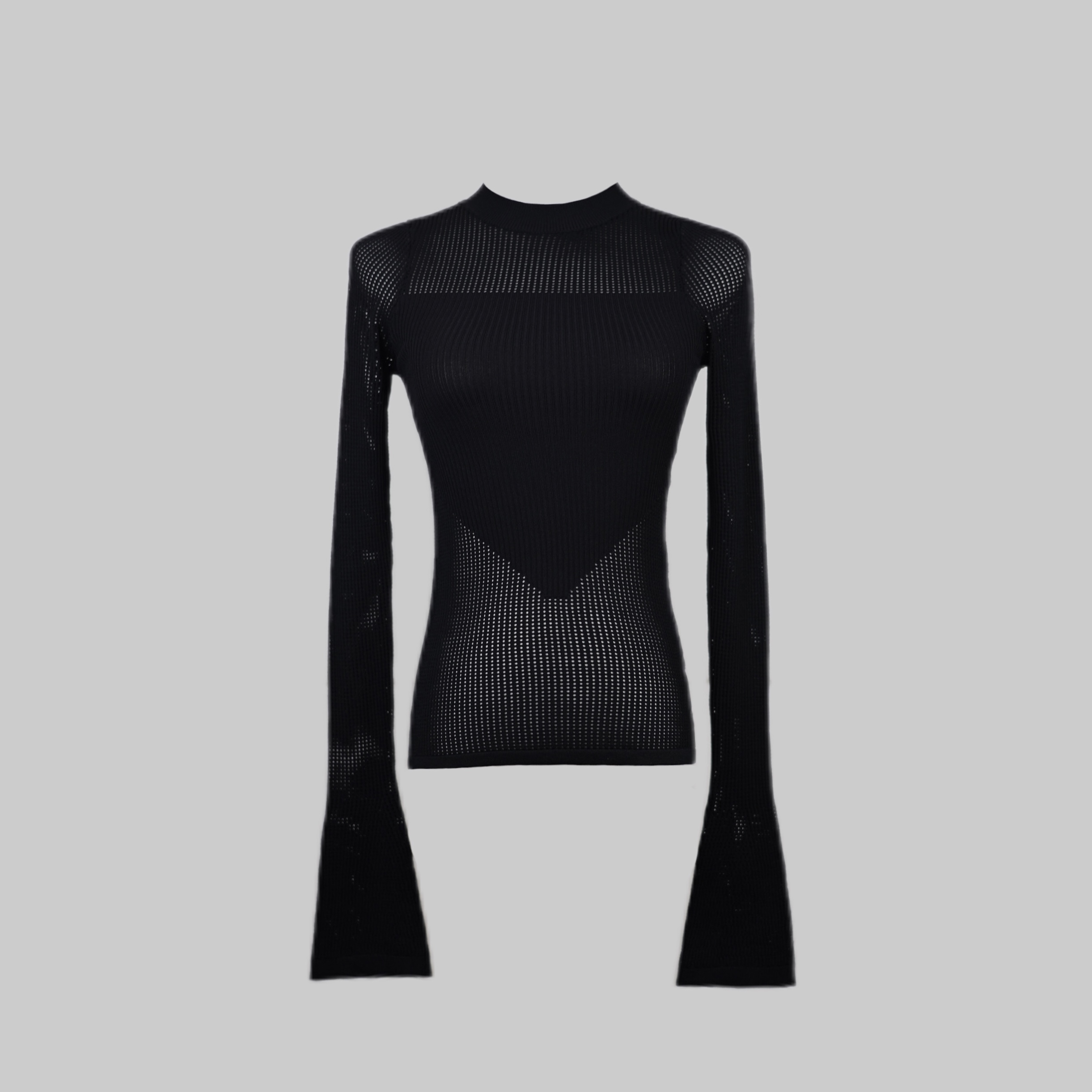 2026新款气质简约打底衫修身设计款上衣不规则调性针织衫显瘦上衣