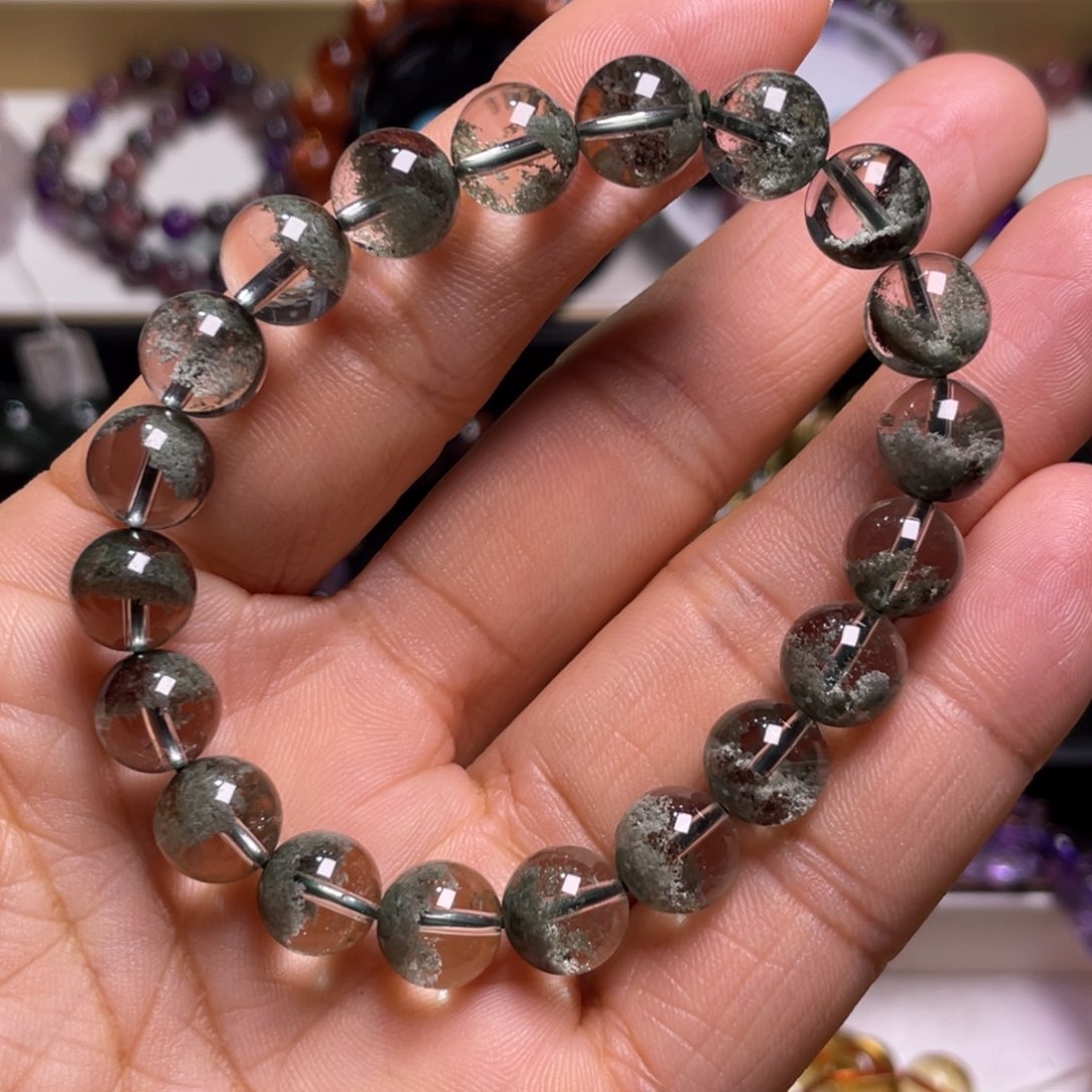 水晶手链未镶嵌绿幽灵聚宝盆