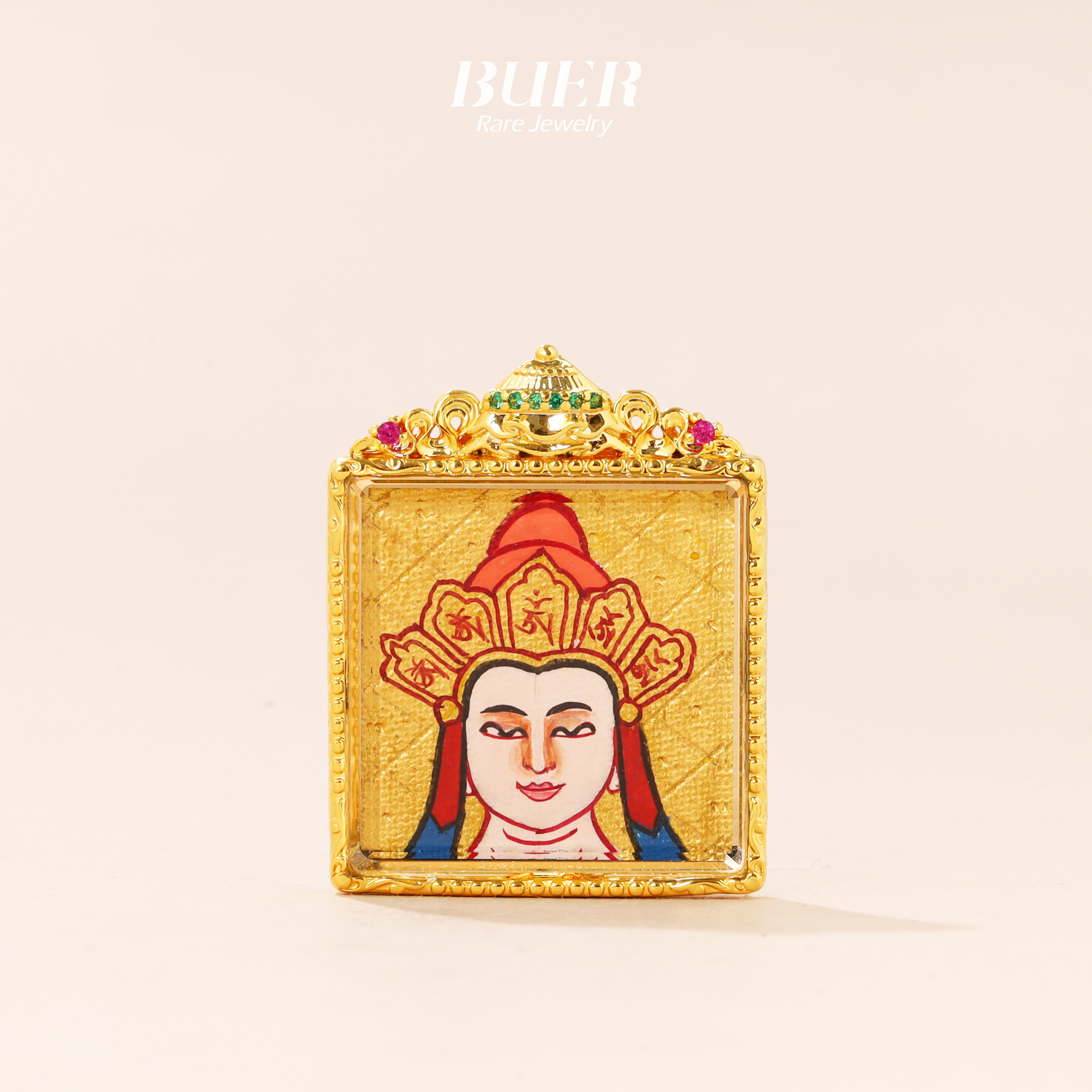 【不二】 大师手绘唐卡 • 地藏W吊坠（多样性发）