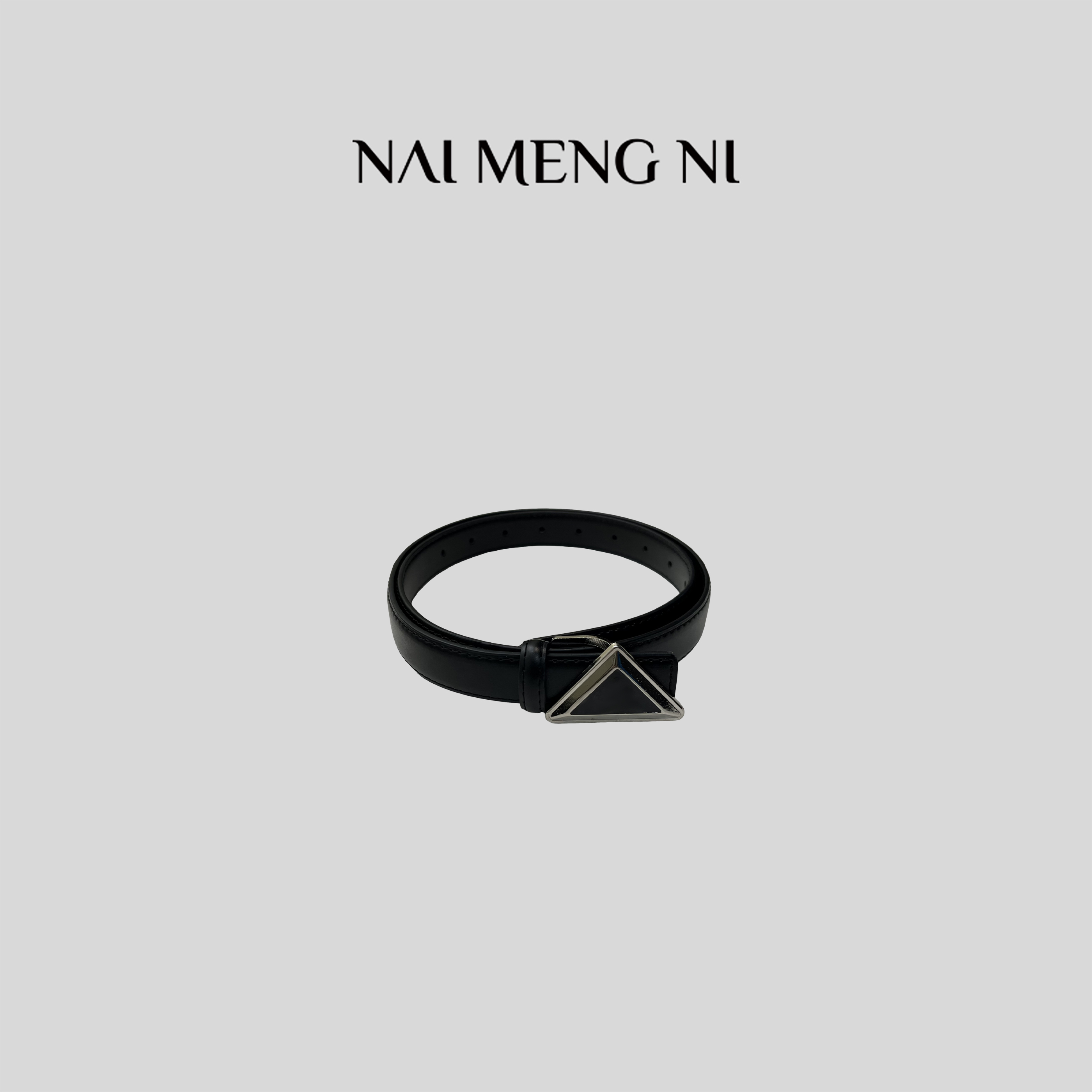 NMN王火火& 经典时尚轻奢百搭三角标女士腰带  25HH1597