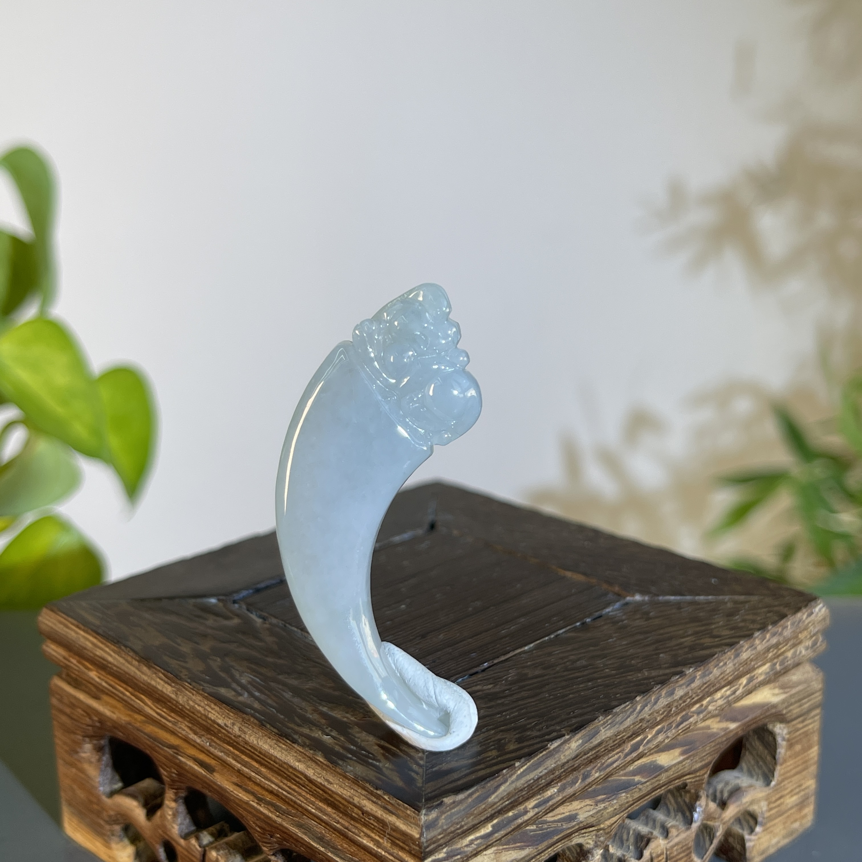 JXB26-36 天然缅甸A货翡翠 龙牙