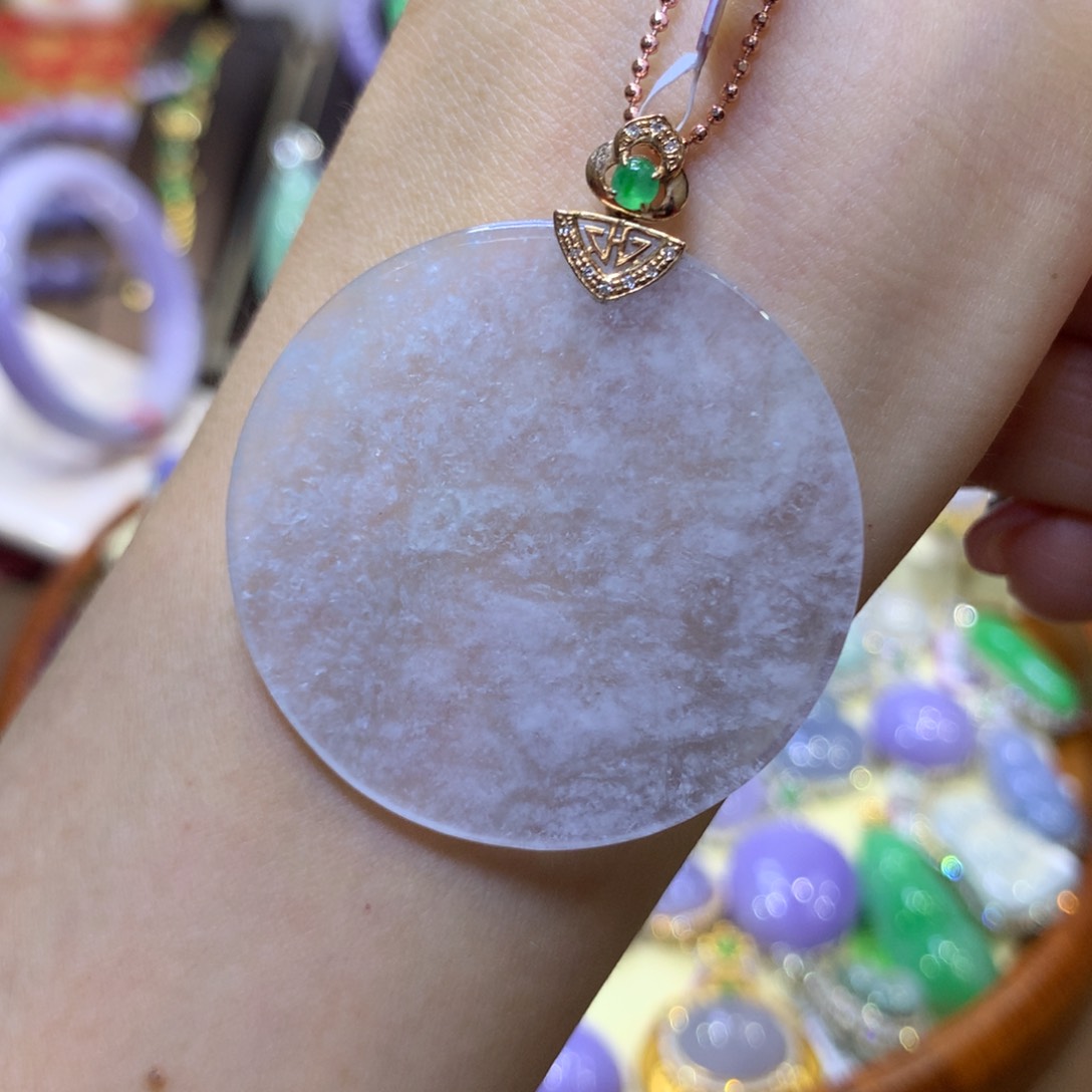 【闪购商品】翡翠18K金镶嵌颈饰翡翠