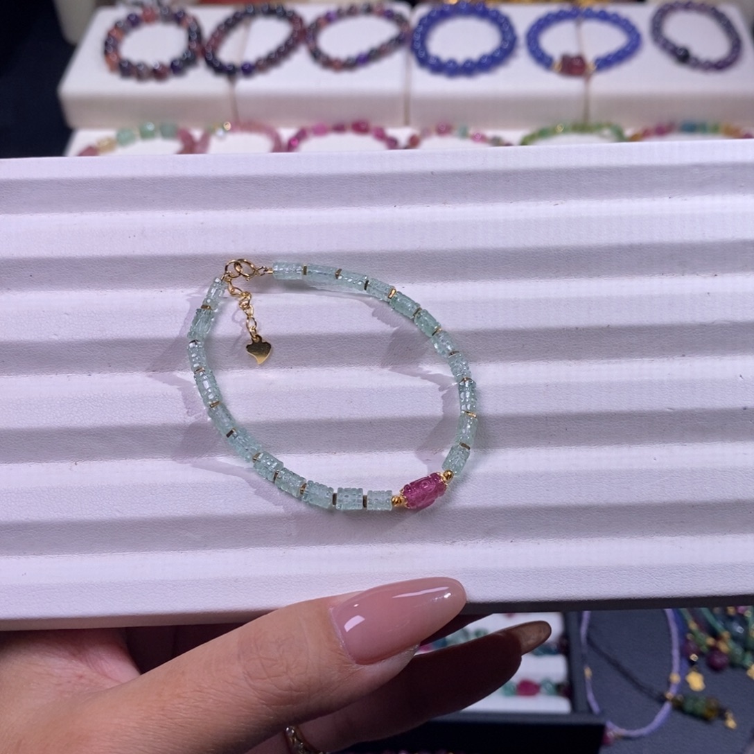 碧玺手链未镶嵌碧玺回纹