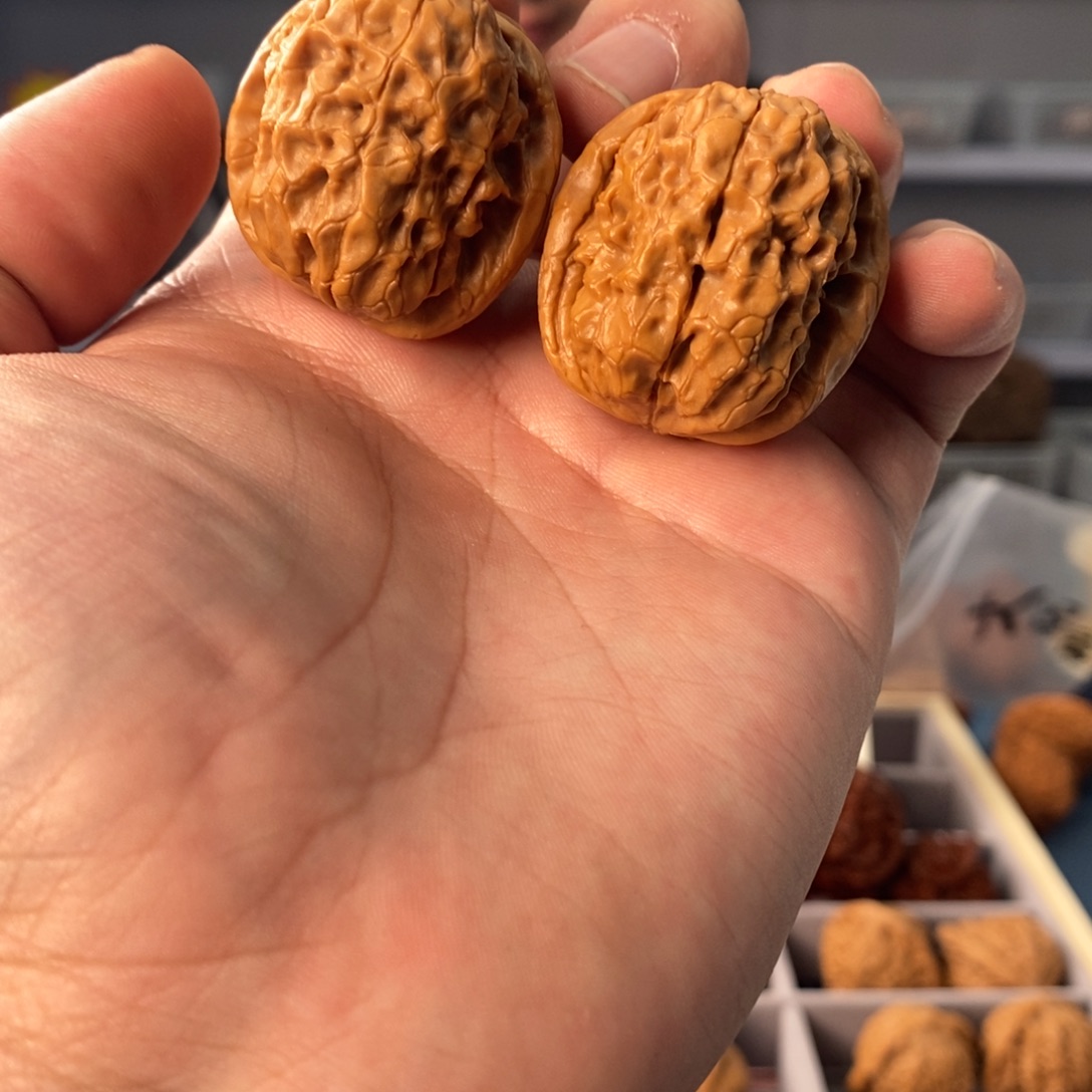 文玩核桃把件修尖甲骨文35