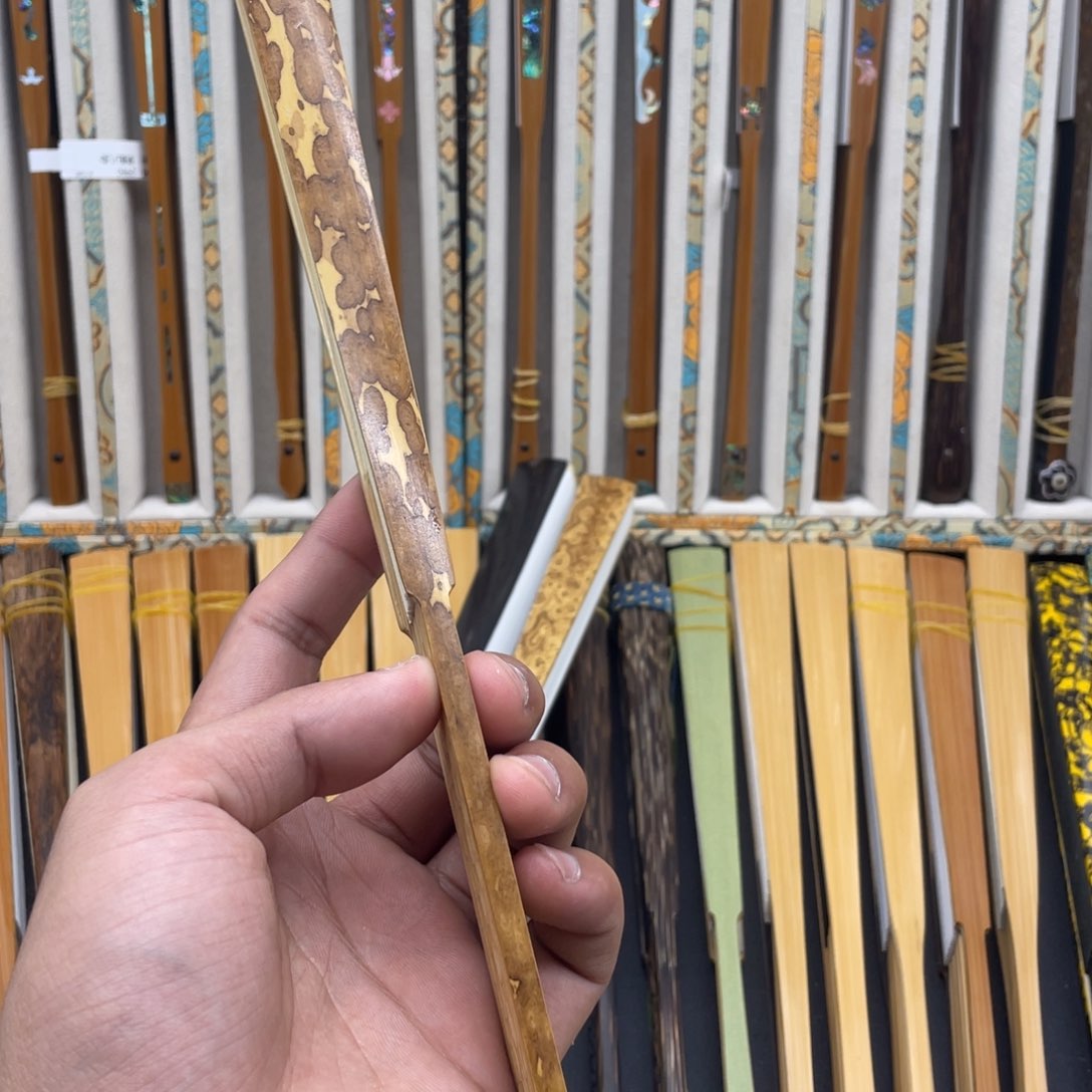 扇子95寸梅妃翻轮配洒金