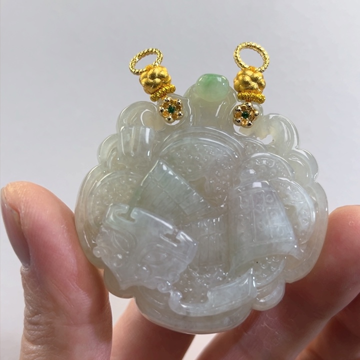 翡翠吊坠(赠链)未镶嵌代编织