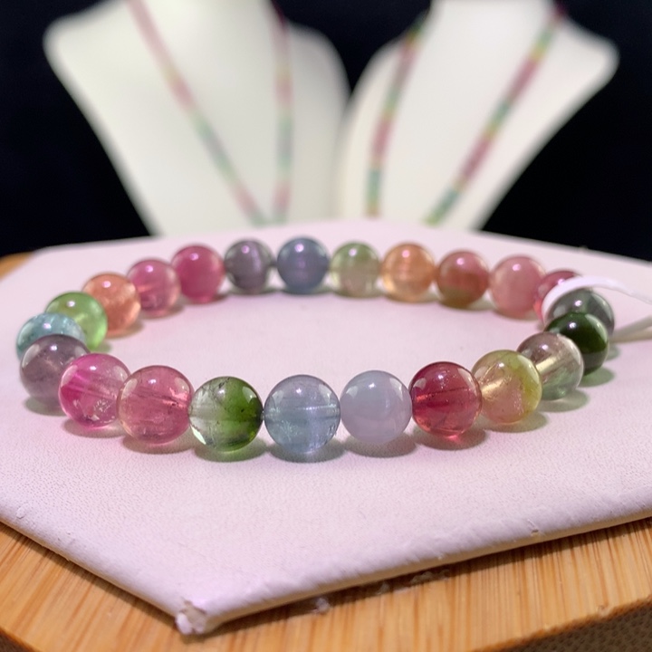 双色碧玺手链未镶嵌