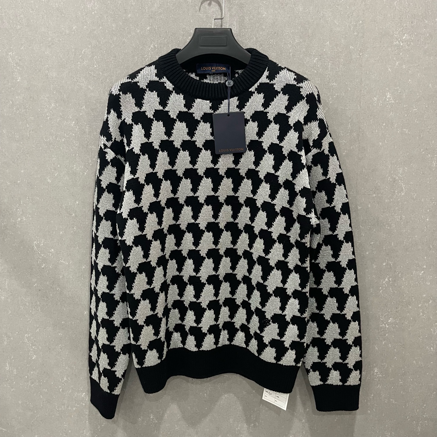 未使用 LouisVuitton/路易威登 圆领刺绣满印羊毛毛衣 S码/003217