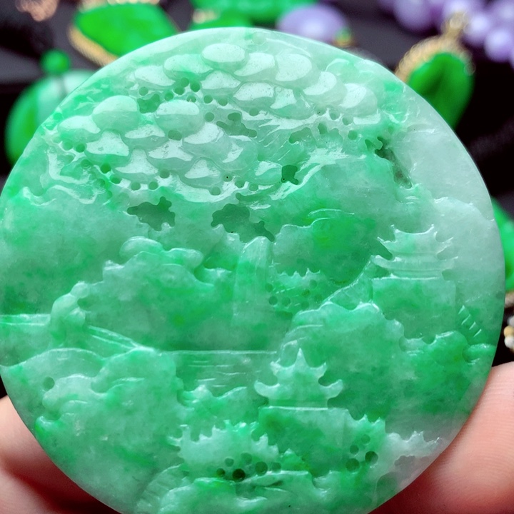 翡翠未镶嵌吊坠(不含链)