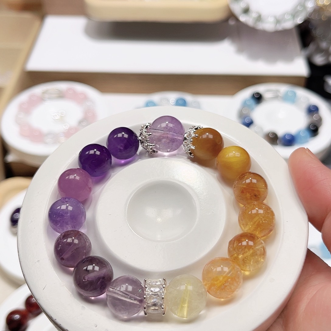 水晶手链未镶嵌天然水晶