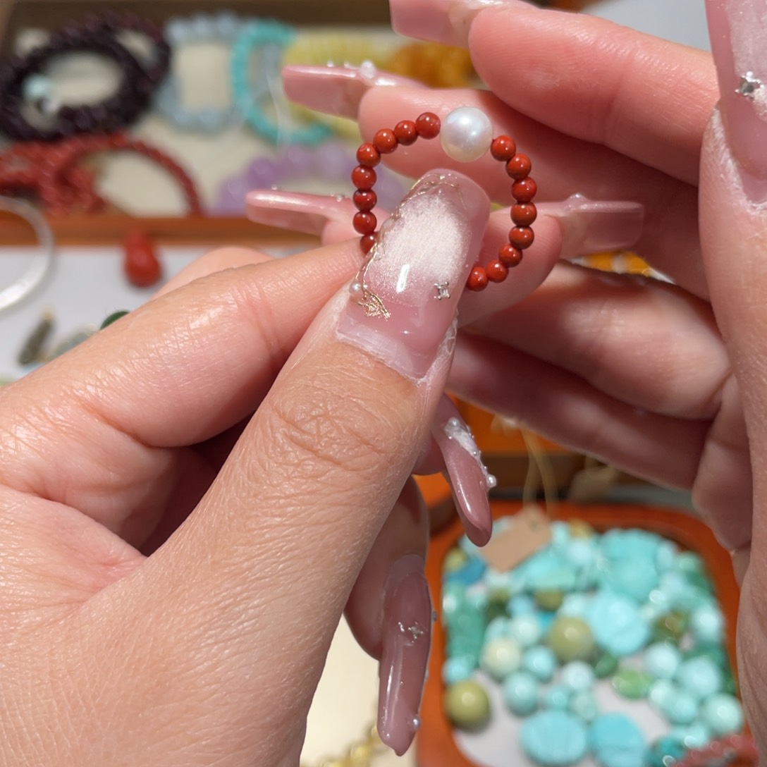 南红玛瑙戒圈未镶嵌