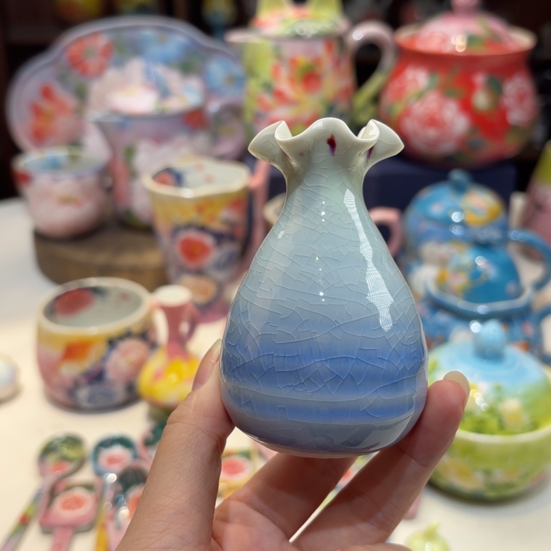 景德镇手绘高温釉下彩陶瓷茶具