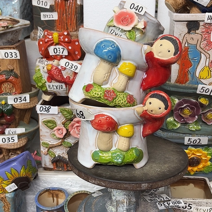 粗陶材质多肉花盆