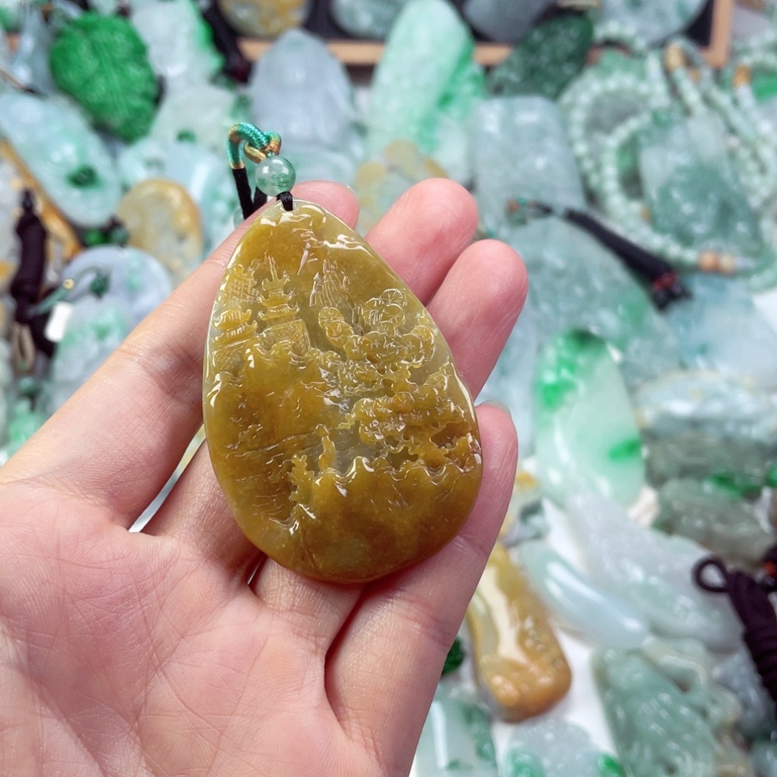 翡翠未镶嵌吊坠(不含链)