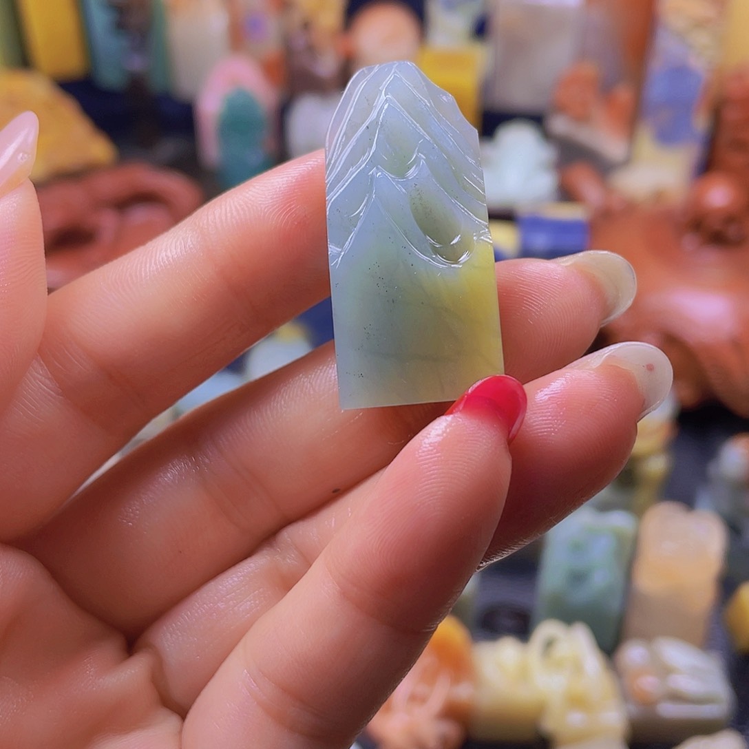 昌化石印石天青俏色